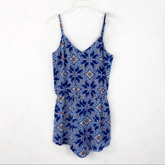 [Show Me Your Mumu] Printed Rorey Blue Romper